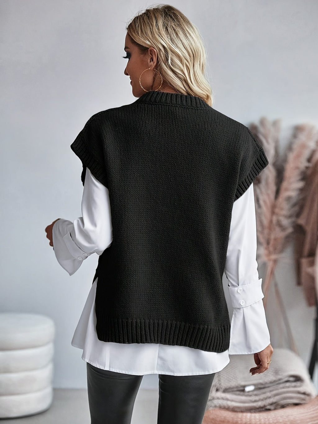 Colette | Ärmellose Zopfmuster-Weste