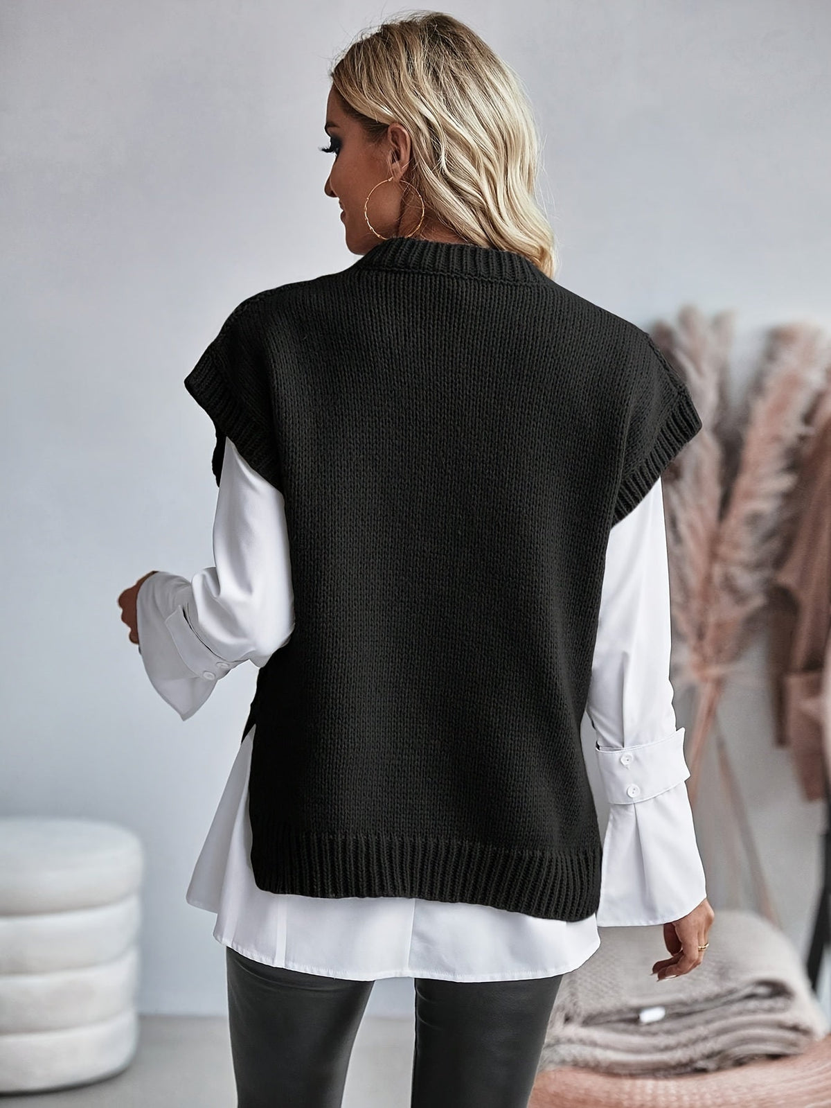 Colette | Ärmellose Zopfmuster-Weste