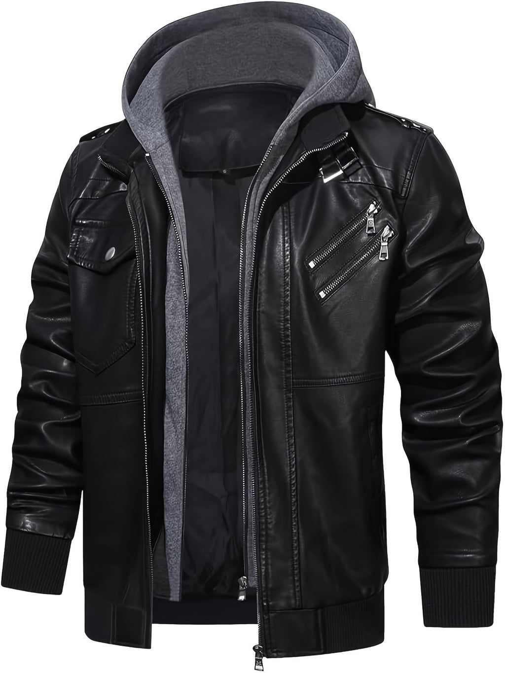 Donovan | Mehrlagige Kapuzen-Moto-Jacke