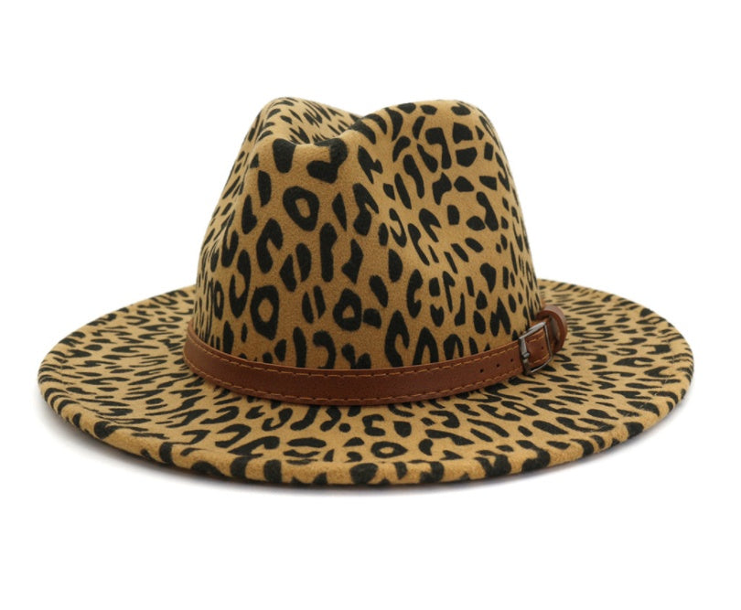 Cleveland Animal Print Felt Wool Fedora Hat with Band