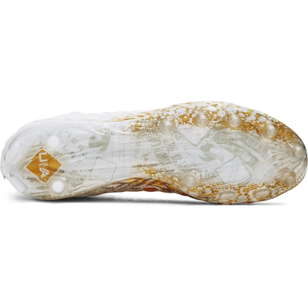 Under Armour Womens Spotlight Clone MC - White Metallic Faded Gold