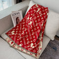 Louis Vuitton x Supreme Mickey Mouse Reversible Monogram Scarf – Red & Cream