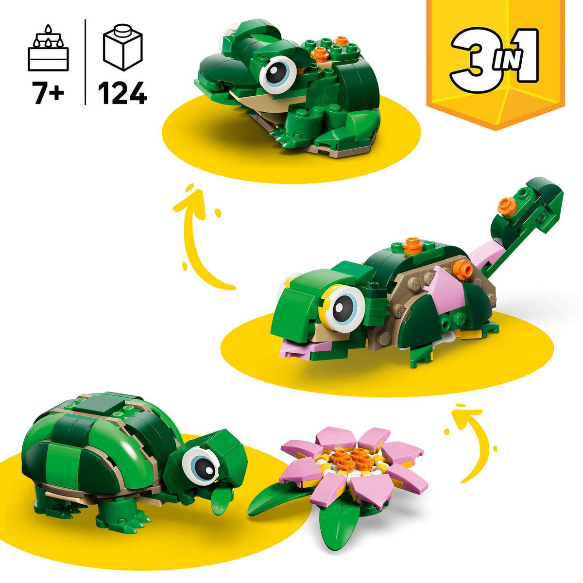 31377 LEGO Creator Tortue avec fleur de nénuphar