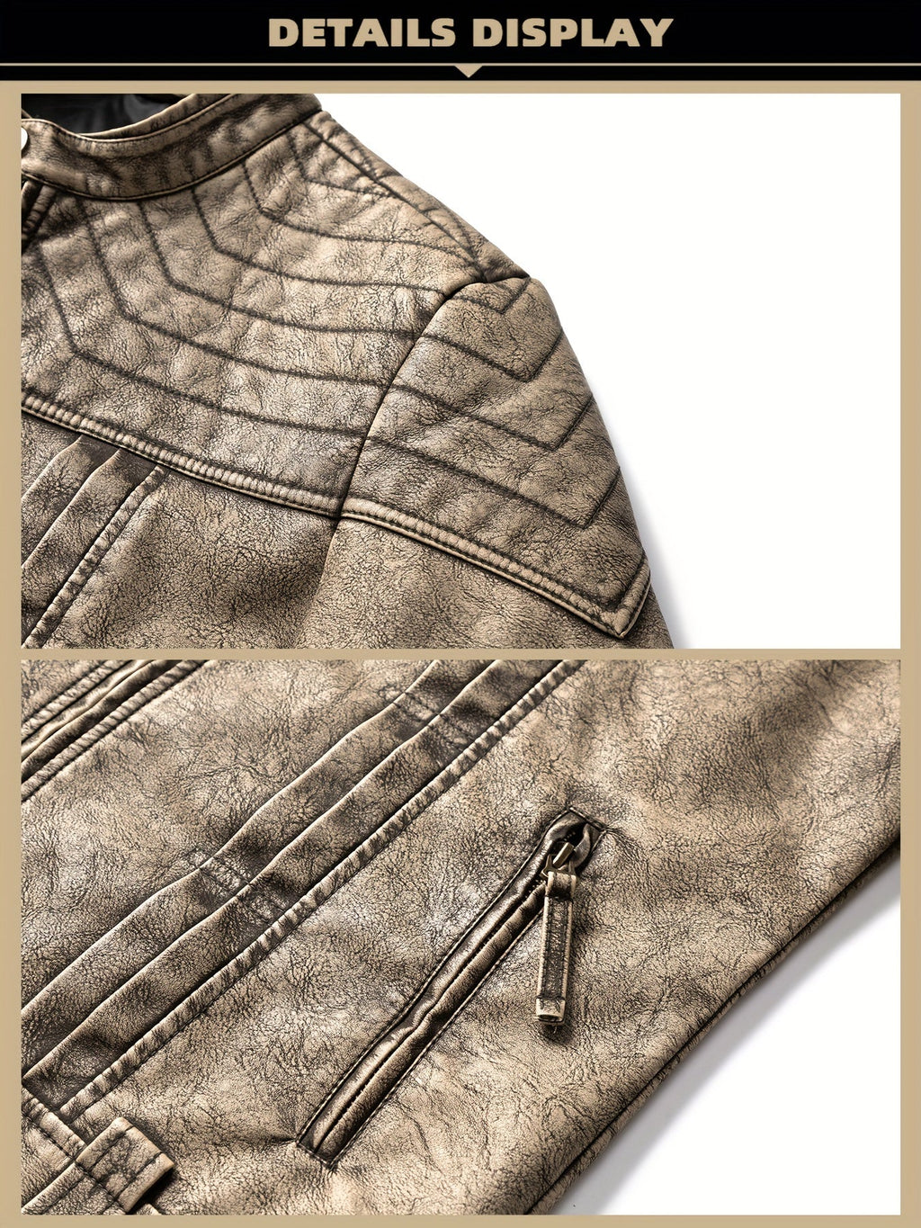 Hartley | Vintage-Bikerjacke im Used-Look