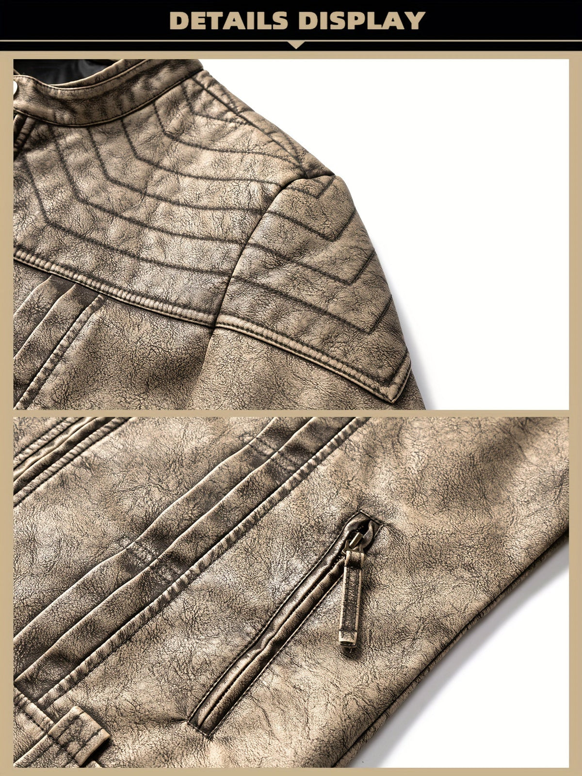 Hartley | Vintage-Bikerjacke im Used-Look