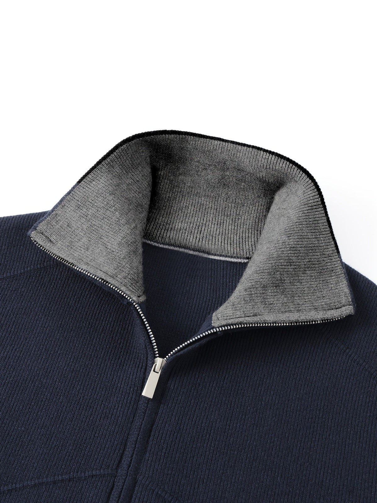 Winslow | Strickjacke mit Reißverschluss und Stehkragen