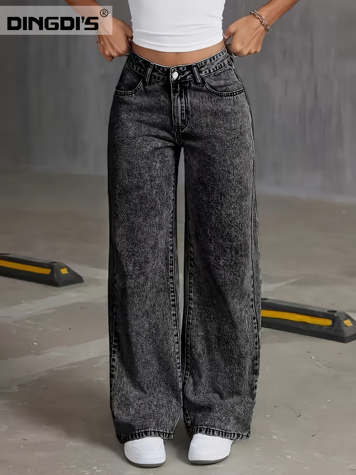 Annabel | Gerade geschnittene Jeans mit weitem Bein