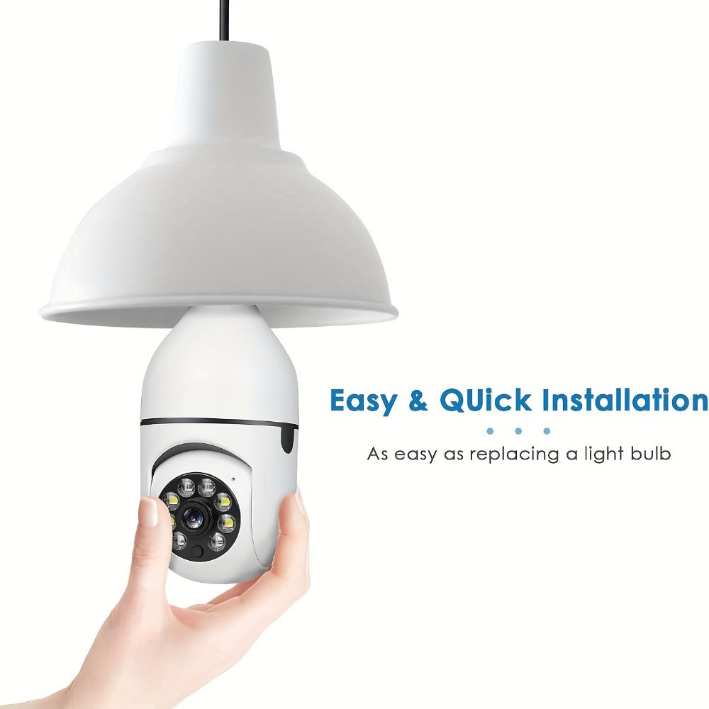 Light Bulb Security Camera 2-Pack 4MP E27 WiFi, Full Color Night Vision, Motion Detection Alerts