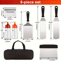 BBQ Grill Tool Set 8/17pcs – Teppanyaki Meat Press & Barbecue Accessories for Outdoor Camping, Kitchen & Parties