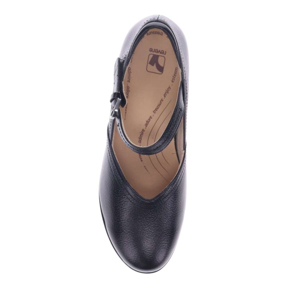 Narita Mary-Jane Flats - Black Pebble