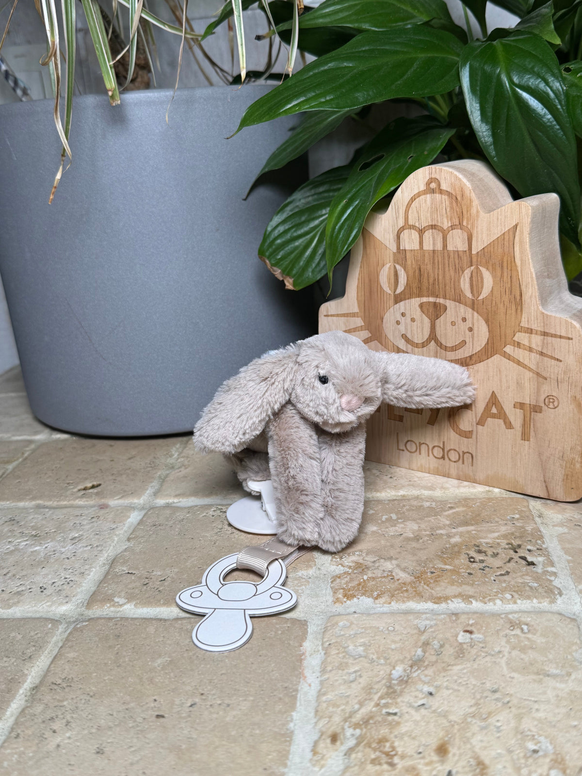 Jellycat Bashful Beige Bunny Dummy Clip