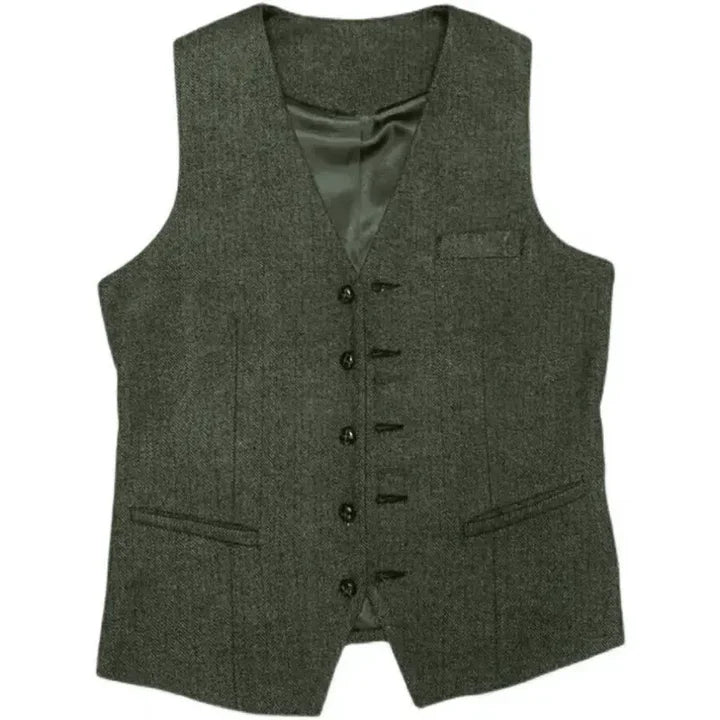 Mens 3 Piece Green Tweed Suits Wedding Suit Tuxedos