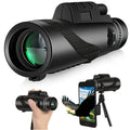 10x42 Monocular Telescope with Smartphone Adapter, Tripod and Black or Green Checkout Options