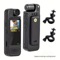 1080P Body Camera with 180-Degree Rotating Lens, Small Screen, Audio and Optional 32GB SD Card