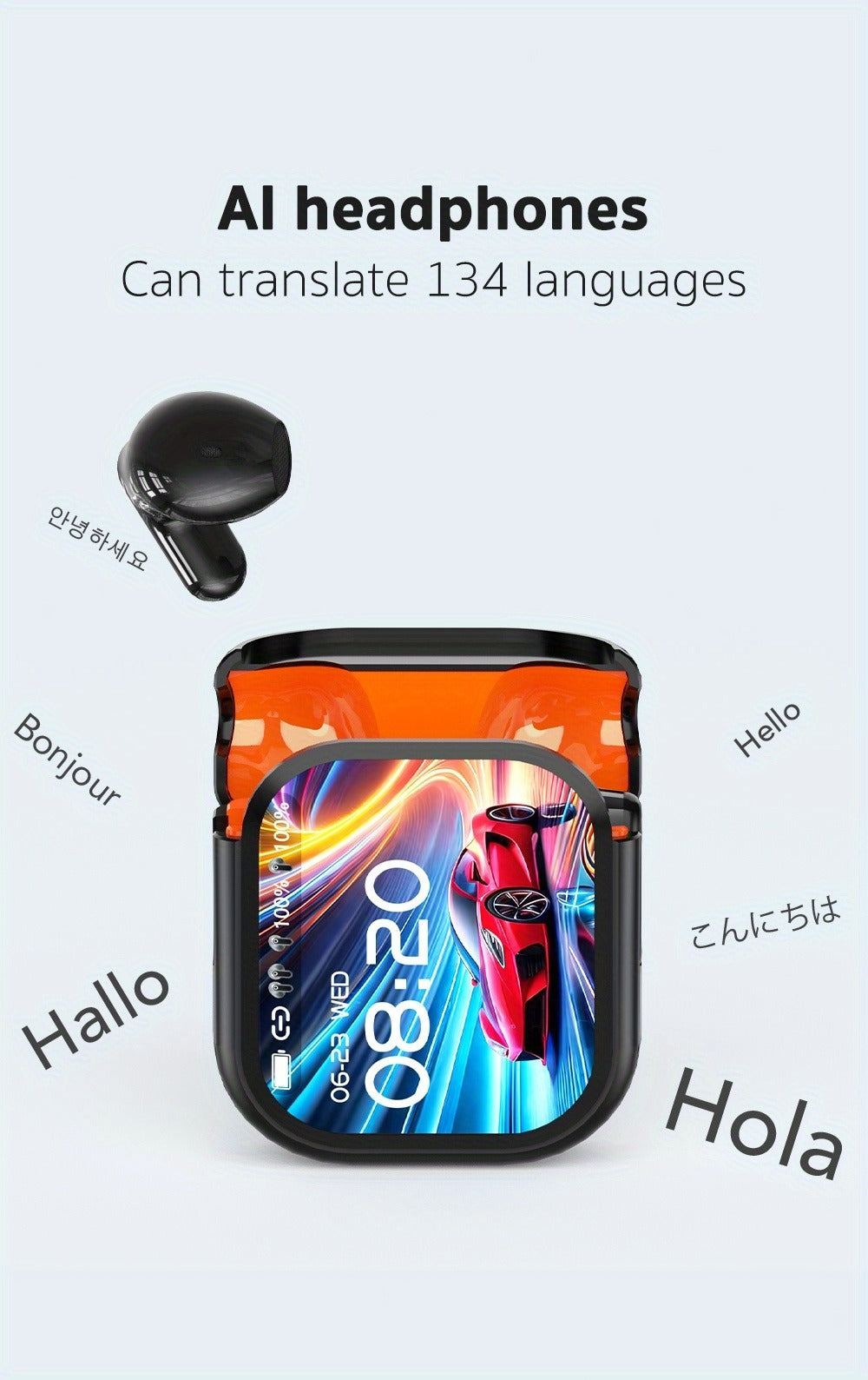 AI Translation Earphones Real-Time 134 Languages TWS Wireless Bluetooth Earbuds HTC NE20 HD for an Everyday Personal Care Routine