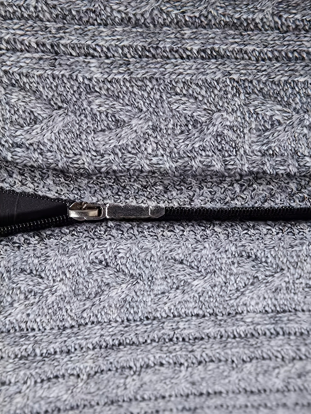 Edmund | Textured Stand-Collar Zip Cardigan