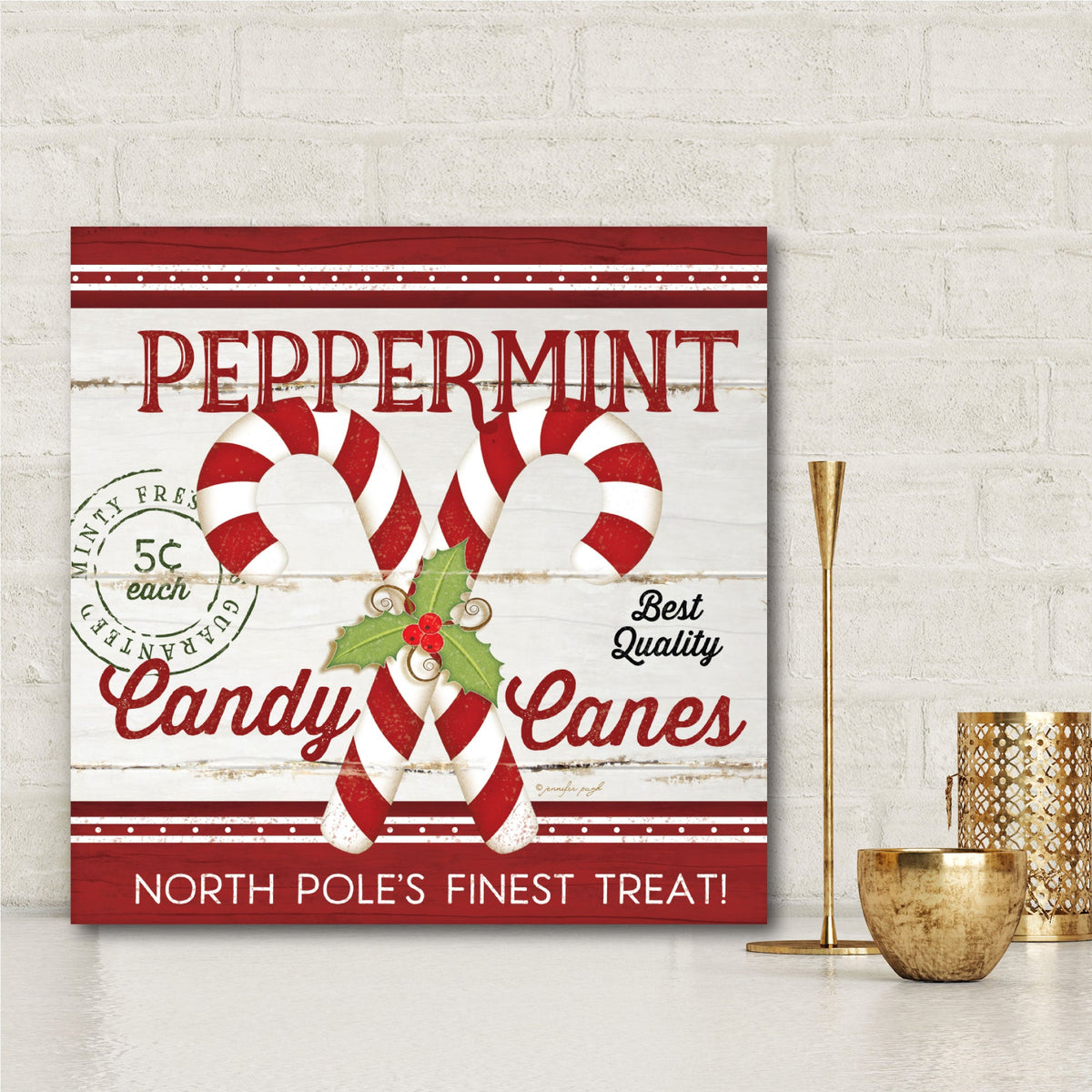 Candy Canes Gallery-Wrapped Canvas Wall Art