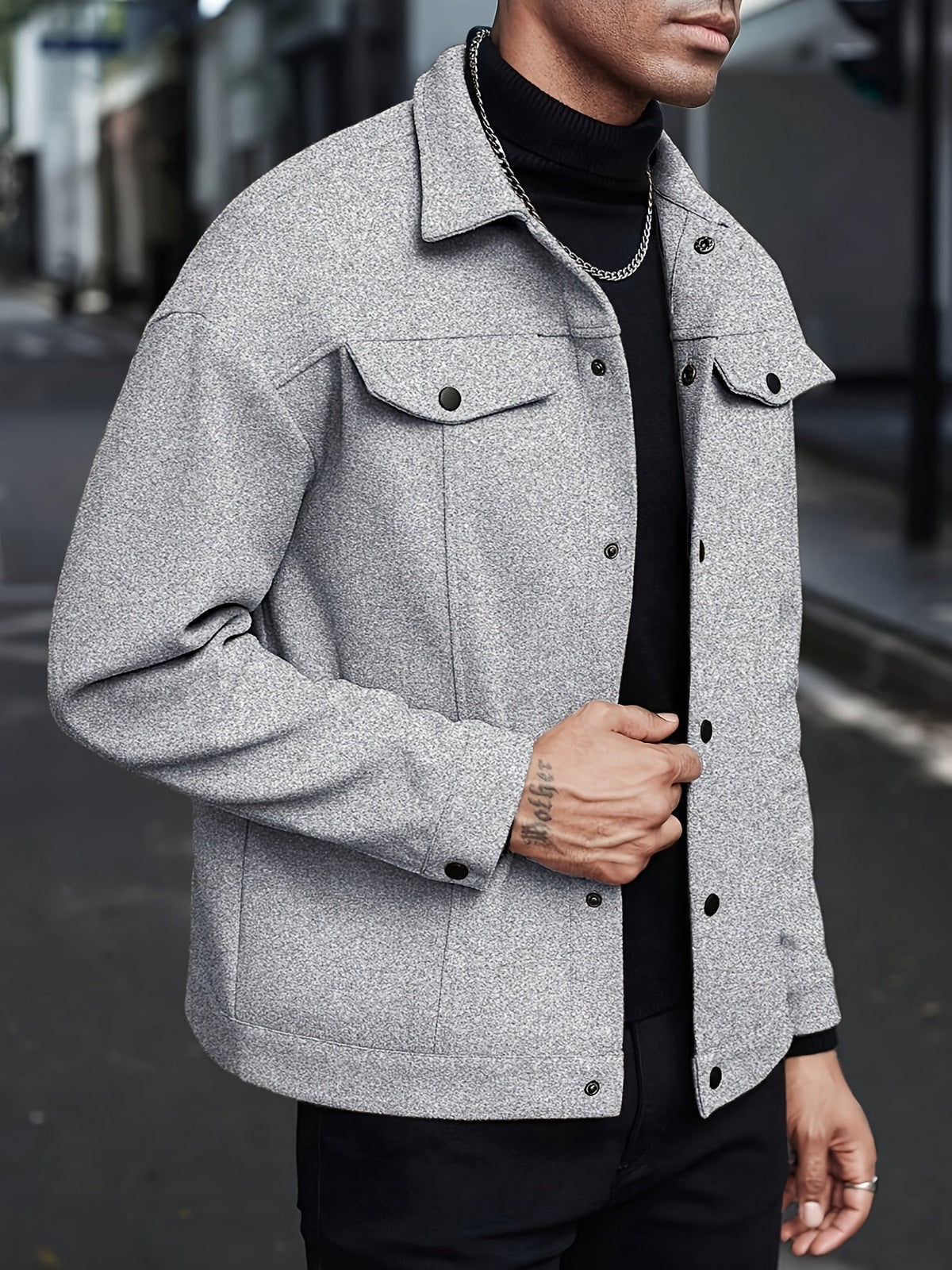 Roderick | Moderne Jacke mit Druckknöpfen
