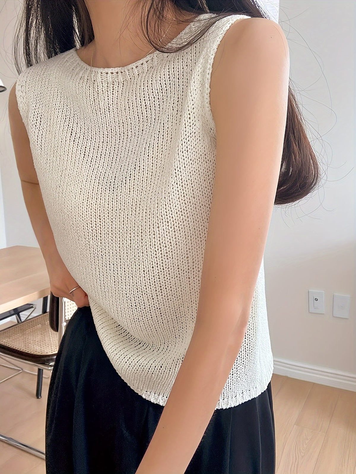 Juniper | Entspanntes ärmelloses Stricktop