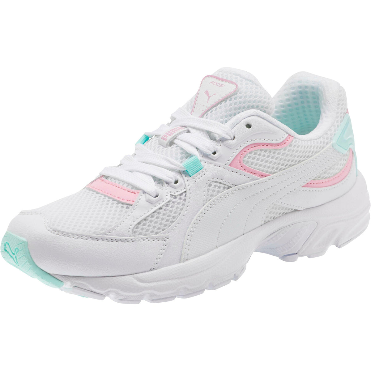 Puma Womens Axis Plus 90s - Puma White-Pale Pink-Fair Aqua