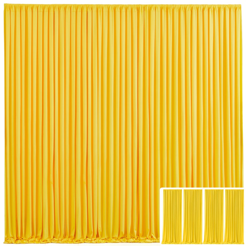 Backdrop Curtains 4 Pack 59x118 Inch, Wrinkle-Resistant Non-Transparent Party Decoration Fabric with Pole Pocket