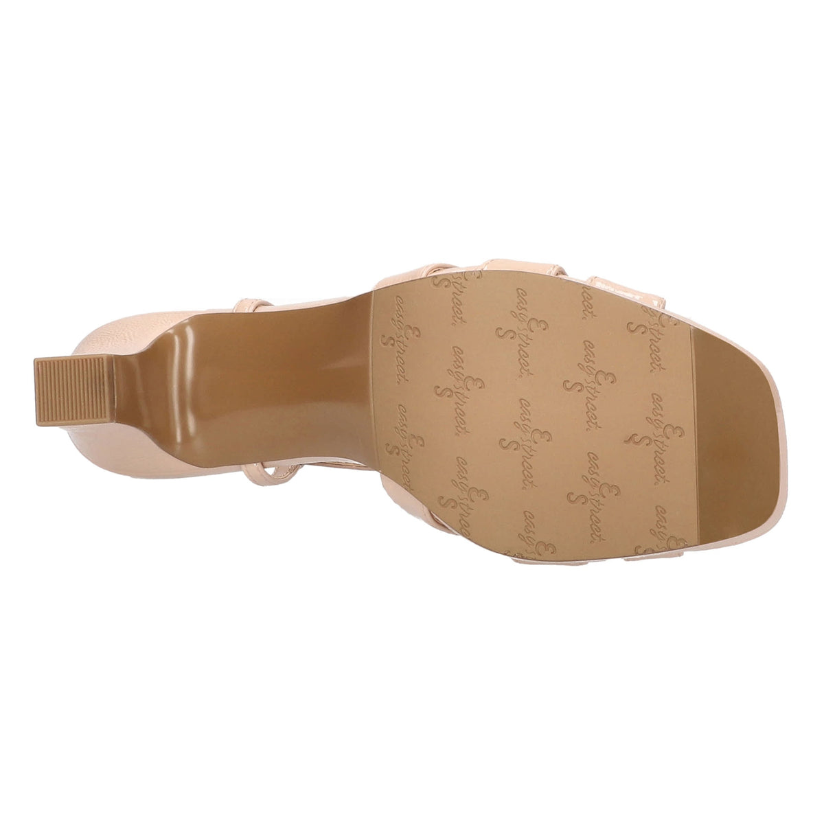 Easy Street Women's Valorie White Crinkled Patent Platform Sandals