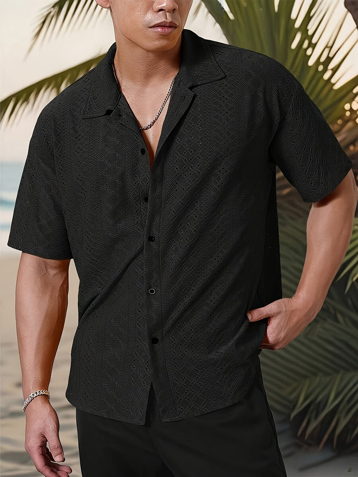 Rhett | Textured Short-Sleeve Casual Shirt
