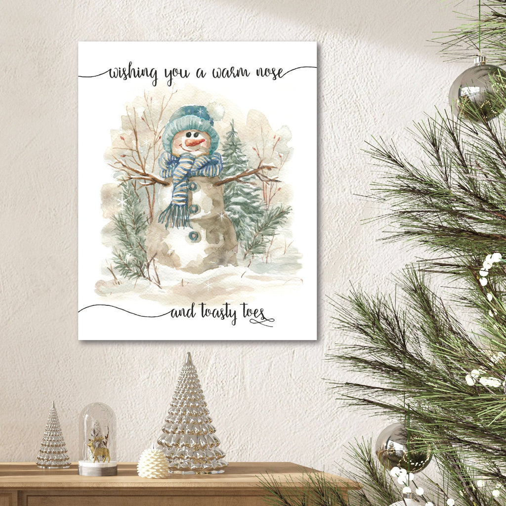 Snowman Kisses Gallery-Wrapped Canvas Wall Art