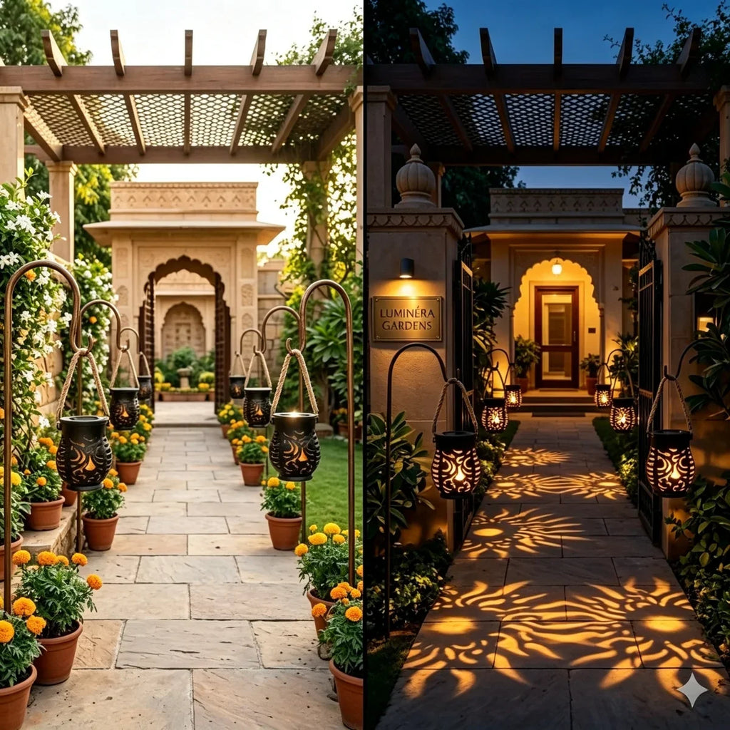 Solar Flame Effect Hanging Lantern