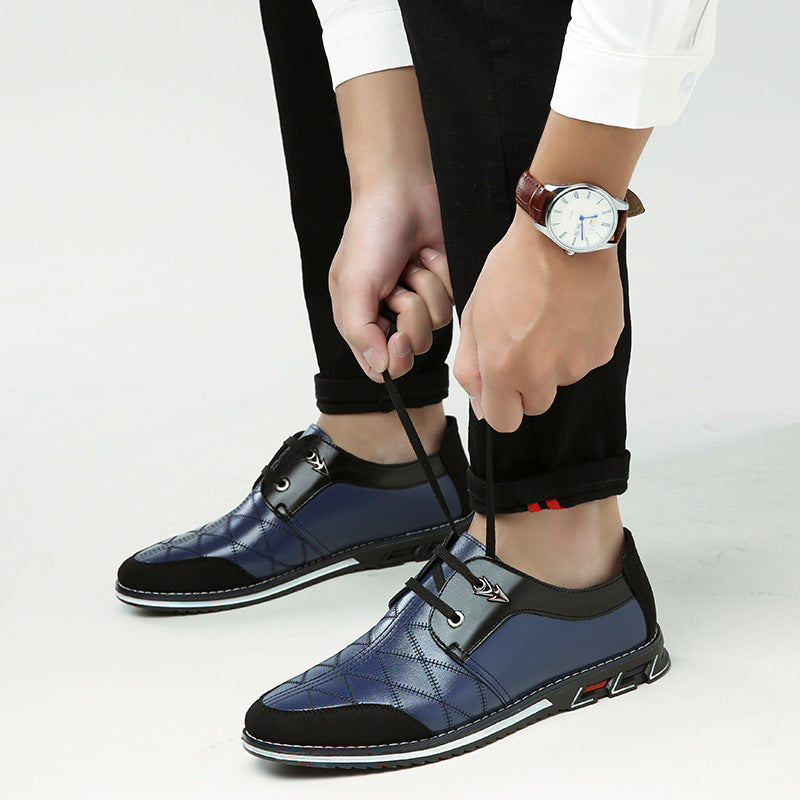 Men's Casual Soft Sole Slip-On Leather Shoes – Korean British Style