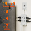 Power Strip Outlet Extender Surge Protector 8 AC Outlets 6 USB Charging Ports 4 USB-A 2 USB-C for an Everyday Personal Care Routine