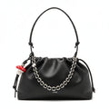 Loewe Flamenco Clutch Large – Black Nappa Leather Silver Chain Mushroom Charm