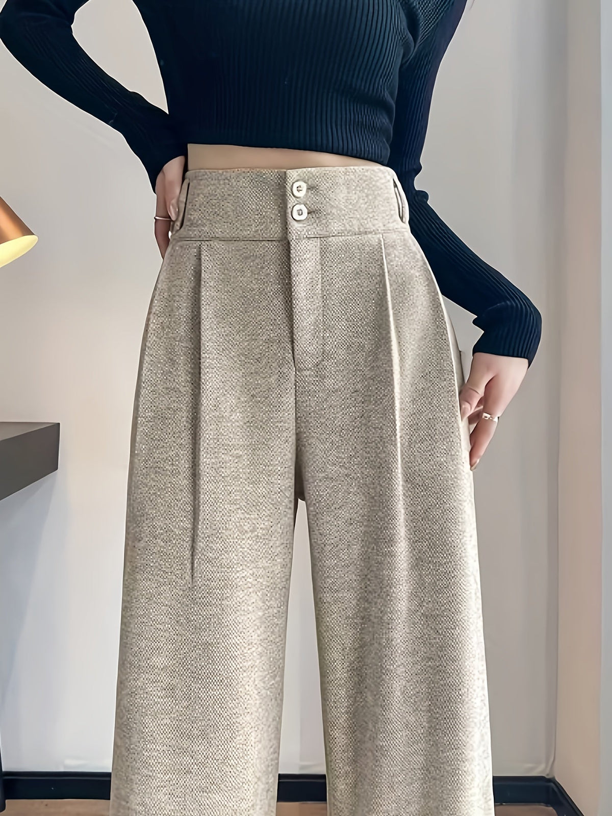 Estella | High-Waist-Hose mit weitem Bein
