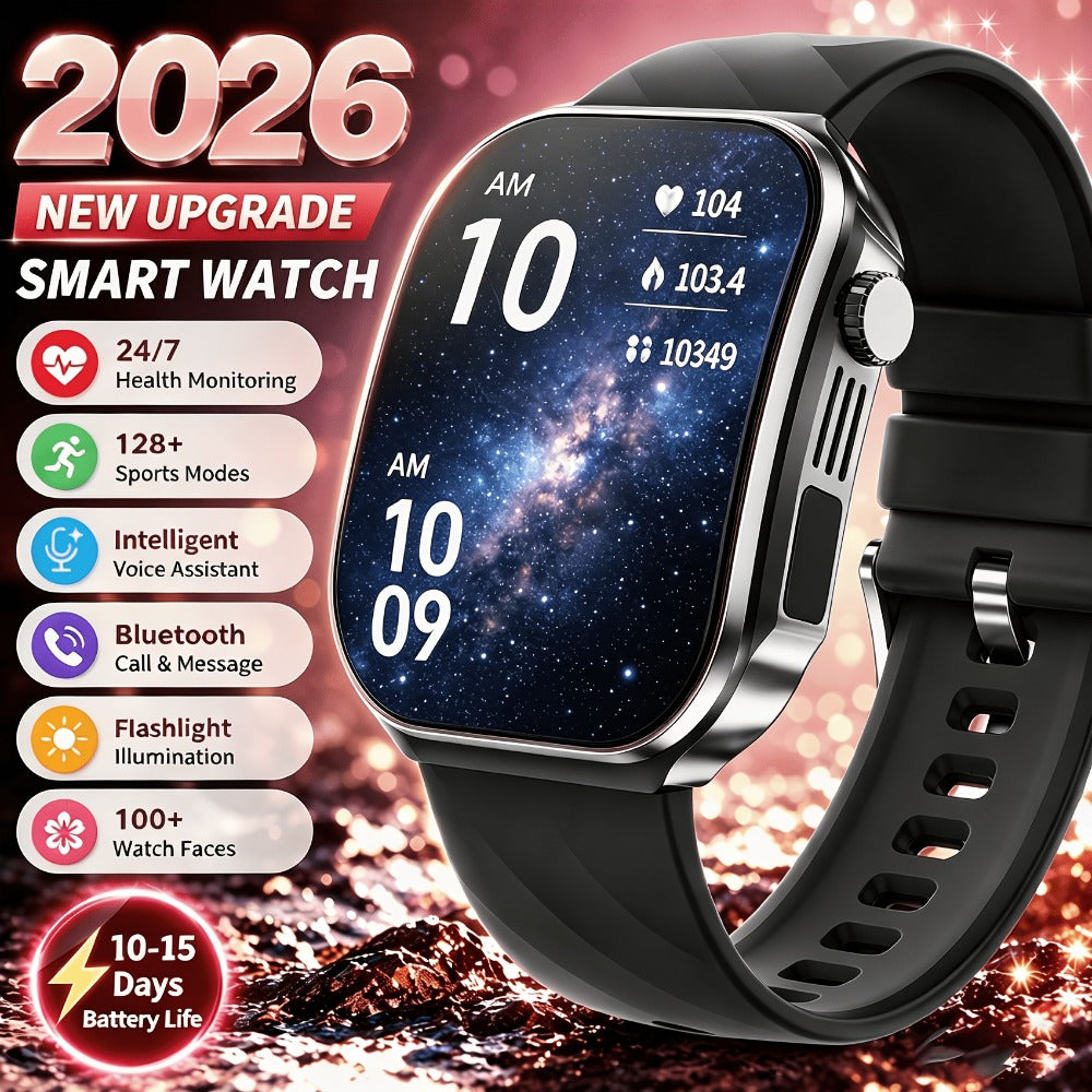 Smartwatch with 1.85-Inch Curved Touchscreen, Calling, Camera and Music Controls in Four Options
