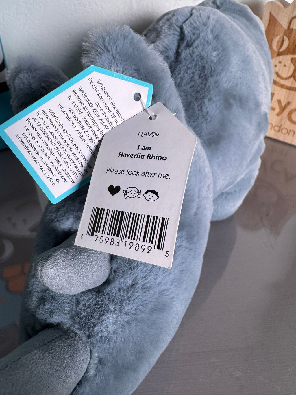 Jellycat Haverlie Rhino