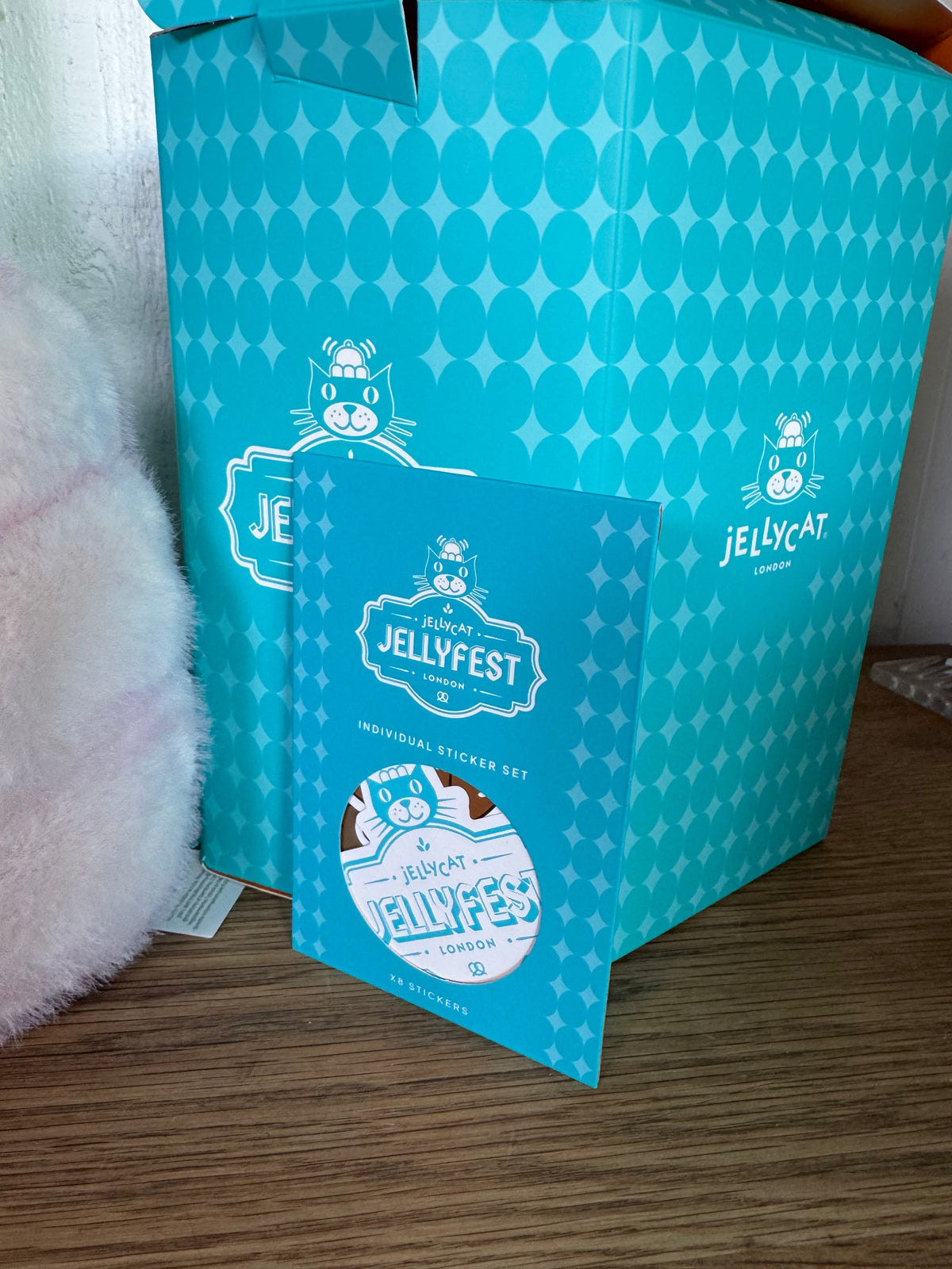Jellycat Amuseables Kathrin Candy Floss + Pin + Sticker | Jellyfest Berlin Exclusive