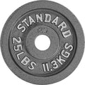 Gray STANDARD Cast-Style Weight Plates in Single, Pair, Four-Piece and Mixed Sets for Barbell Training