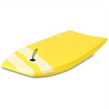 Yellow 41-Inch EPS Core Bodyboard with XPE Deck, HDPE Slick Bottom, Crescent Tail and Wrist Leash