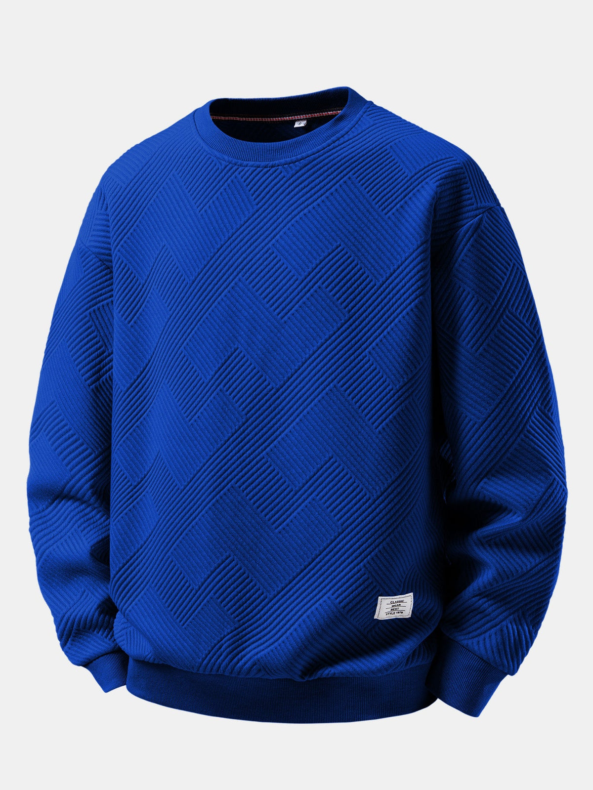 Relaxed Fit Stripe Jacquard Sweatshirt