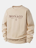 Monaco Slogan Print Relax Fit Sweatshirt