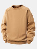 Basic Raglan Sleeve Crew Neck Sweatshirt