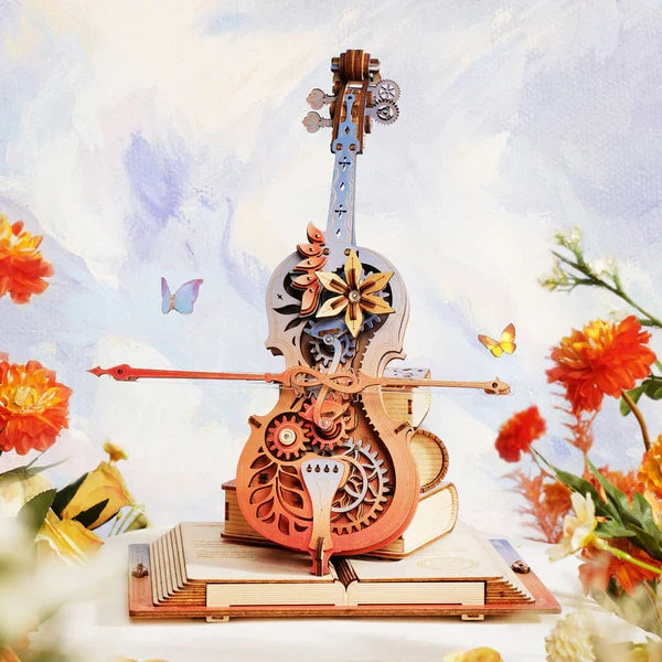 Robotime ROKR Symphony of Gorgeous Dreams Mechanical Music Box 3D Wooden Puzzle AMK63M