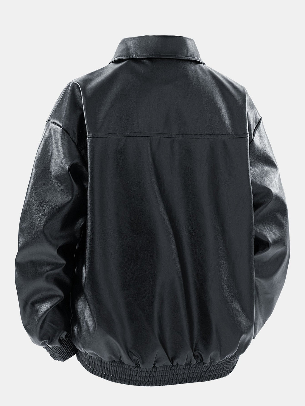 Zipper PU Leather Jacket