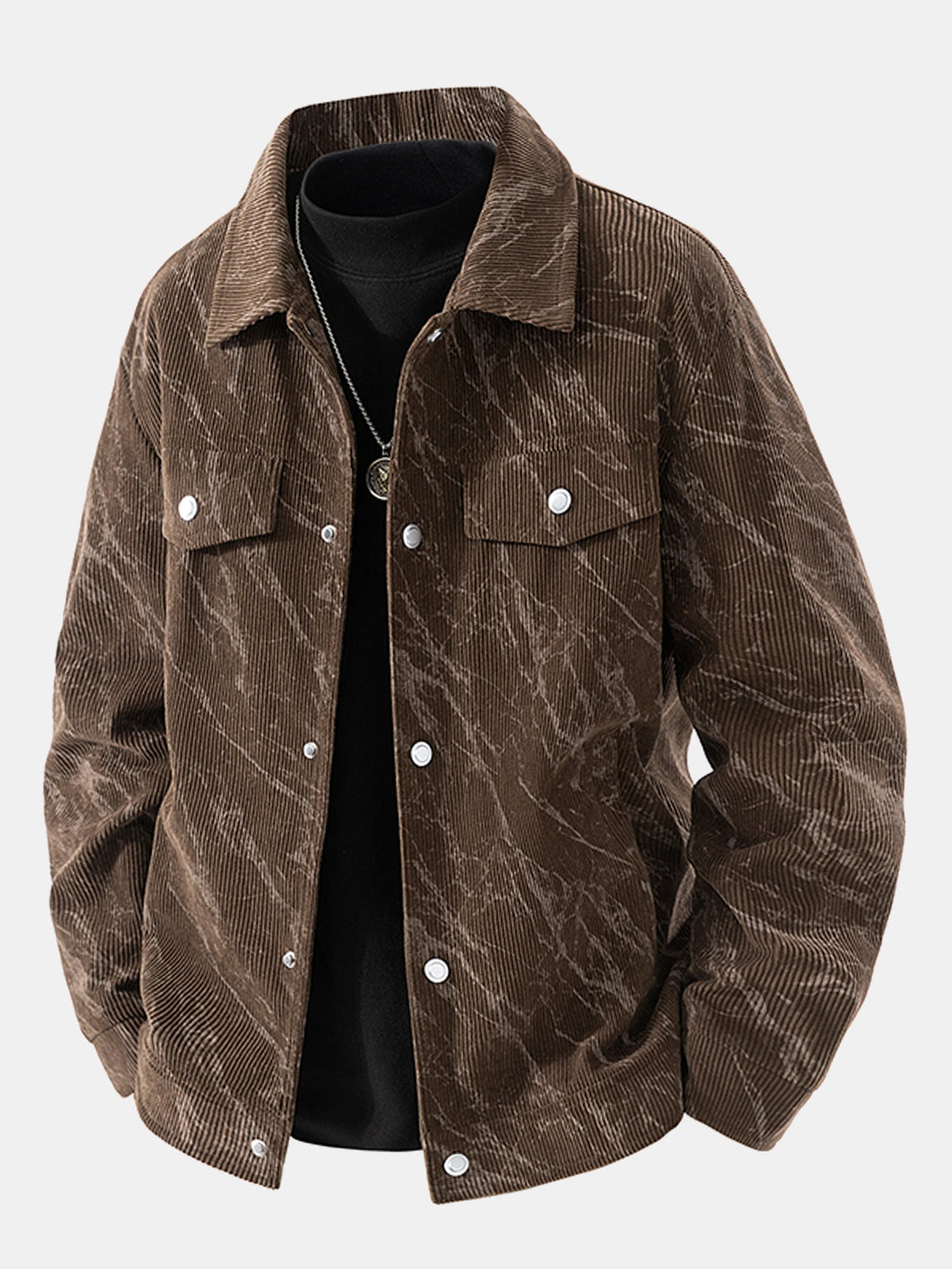 Marble Print Corduroy Jacket
