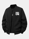 Relax Fit They Not Like Us Print Zip-Up Bomber Jacket