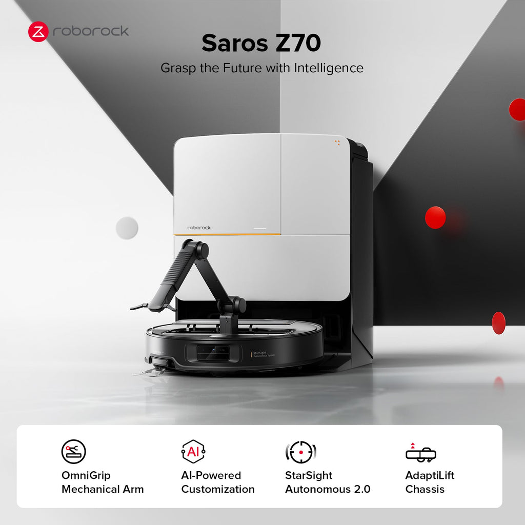 Roborock Saros Z70 Robot Vacuum with OmniGrip™ Mechanical Arm