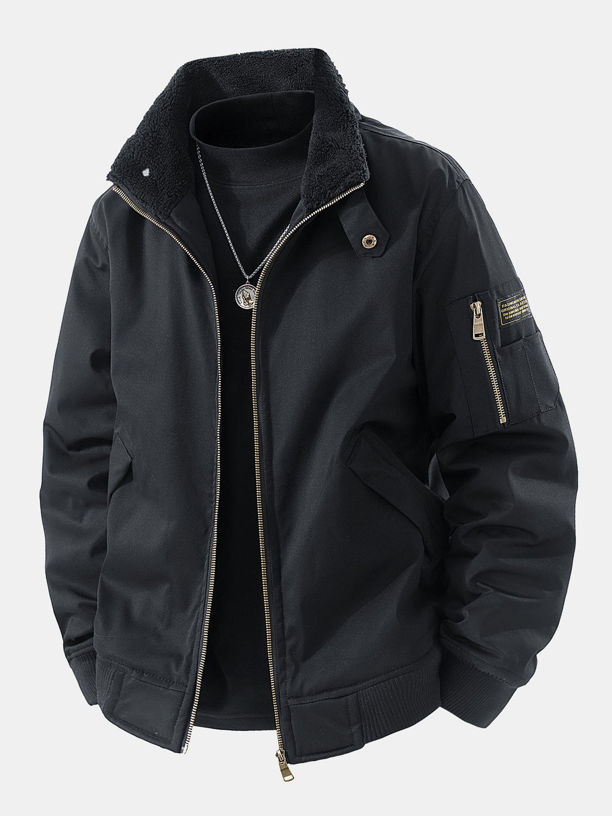 Teddy Lined Bomber Jacket