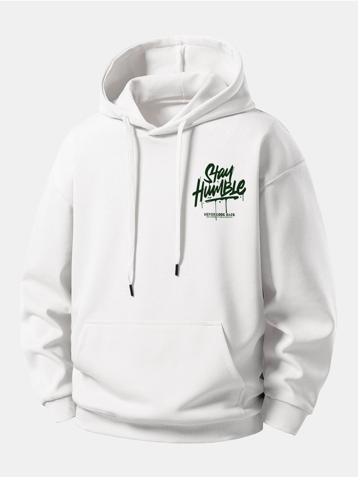 Stay Humble Print Relax Fit Hoodie