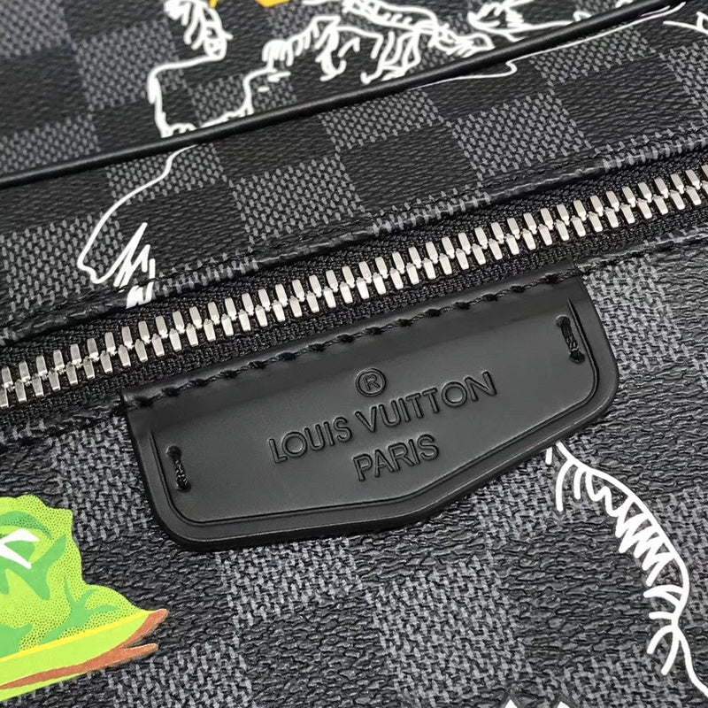 Louis Vuitton Josh Backpack – Damier Graphite Around the World Map Print Limited Edition
