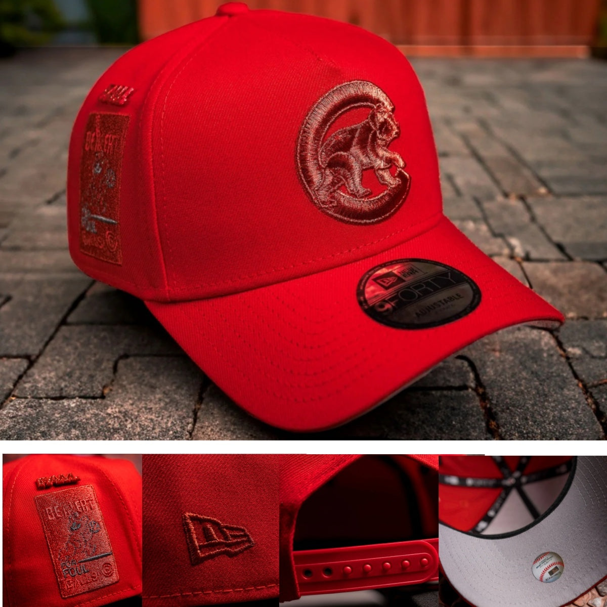 Casquette Ajustable 9FORTY New Era x OC/DC Chicago Cubs – Rouge